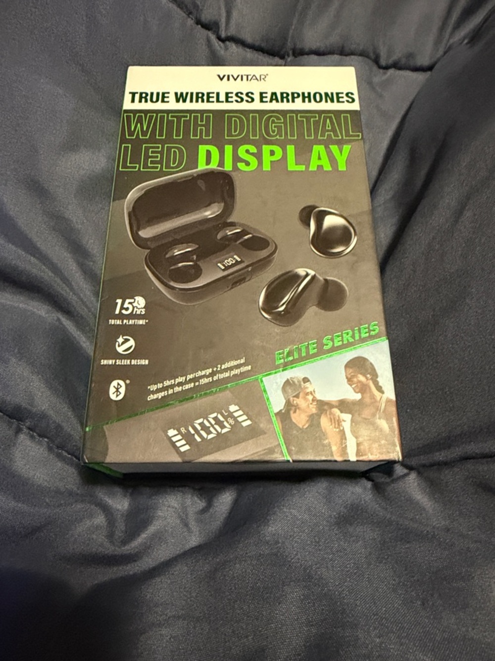 Vivitar Elite Series True Wireless Earphones with LED Display - Black